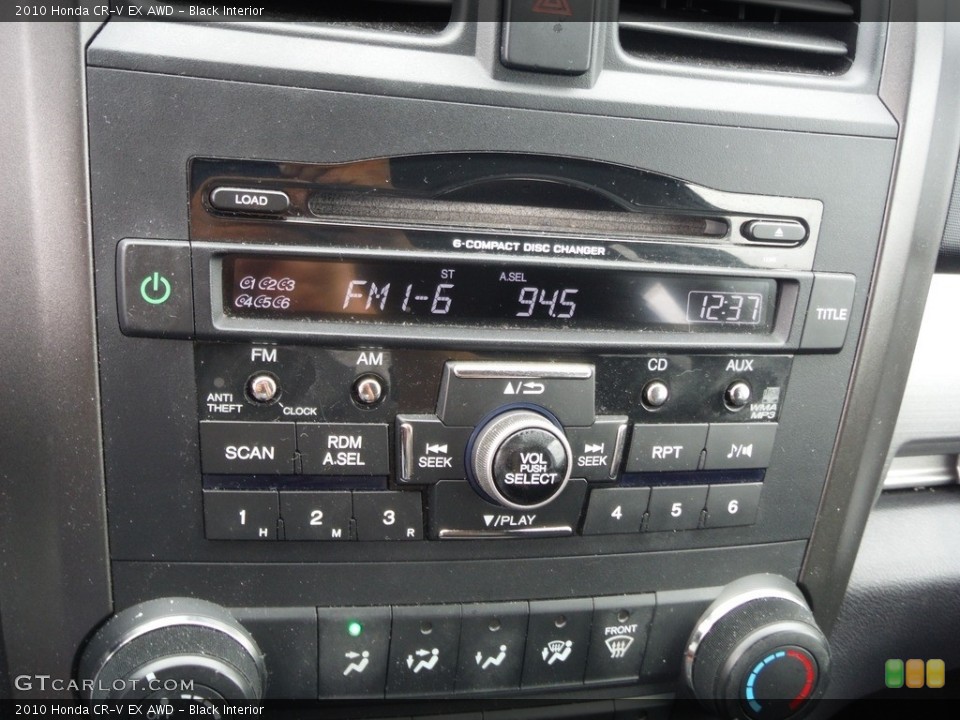 Black Interior Controls for the 2010 Honda CR-V EX AWD #144399351