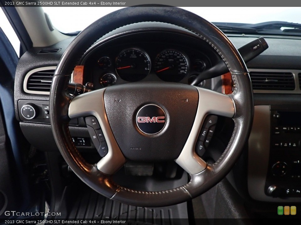 Ebony Interior Steering Wheel for the 2013 GMC Sierra 2500HD SLT Extended Cab 4x4 #144399543