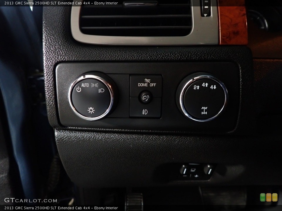 Ebony Interior Controls for the 2013 GMC Sierra 2500HD SLT Extended Cab 4x4 #144399627