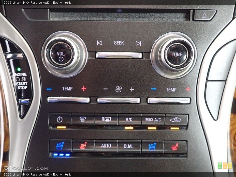 Ebony Interior Controls for the 2016 Lincoln MKX Reserve AWD #144401991