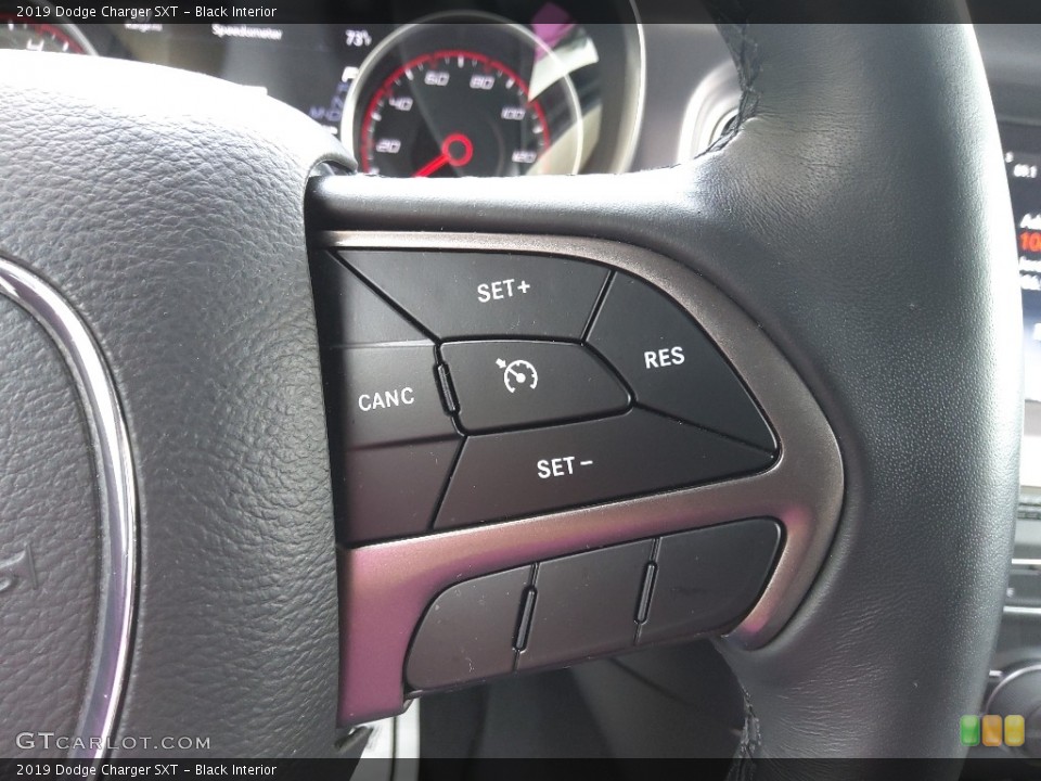Black Interior Steering Wheel for the 2019 Dodge Charger SXT #144402984