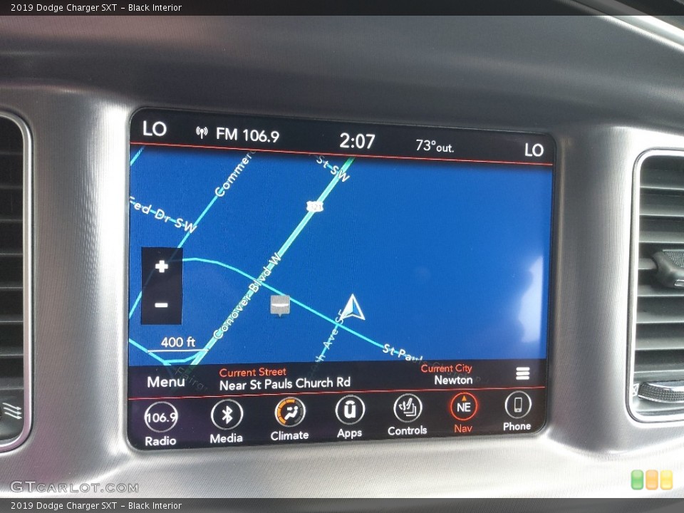 Black Interior Navigation for the 2019 Dodge Charger SXT #144403089