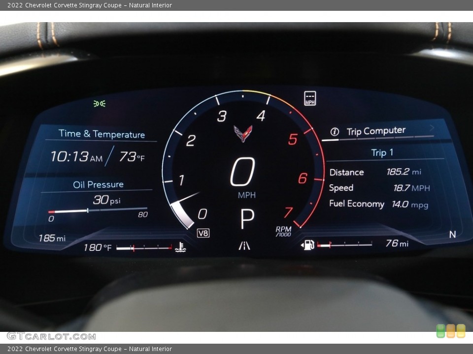 Natural Interior Gauges for the 2022 Chevrolet Corvette Stingray Coupe #144403974