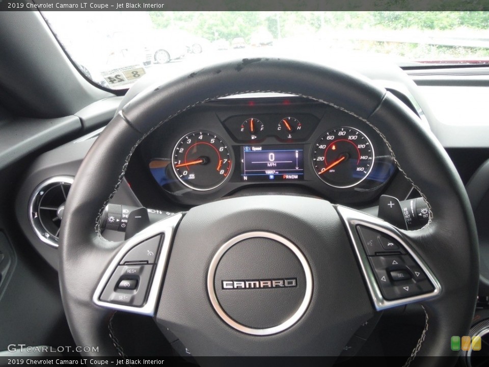 Jet Black Interior Steering Wheel for the 2019 Chevrolet Camaro LT Coupe #144404661