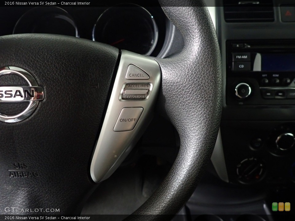 Charcoal Interior Steering Wheel for the 2016 Nissan Versa SV Sedan #144408999