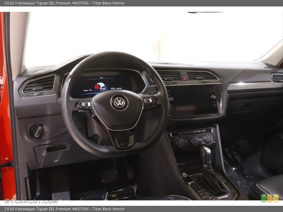 Titan Black Interior Dashboard for the 2018 Volkswagen Tiguan SEL Premium 4MOTION #144411643