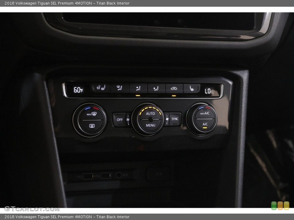 Titan Black Interior Controls for the 2018 Volkswagen Tiguan SEL Premium 4MOTION #144411799