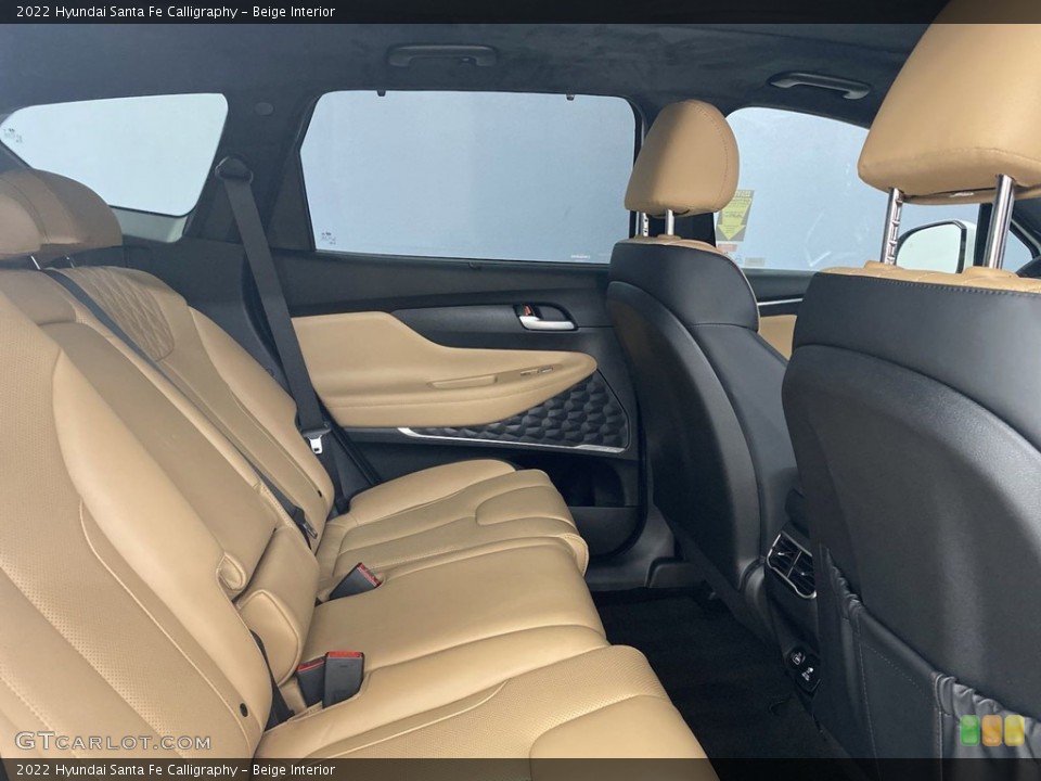 Beige Interior Rear Seat for the 2022 Hyundai Santa Fe Calligraphy #144413899