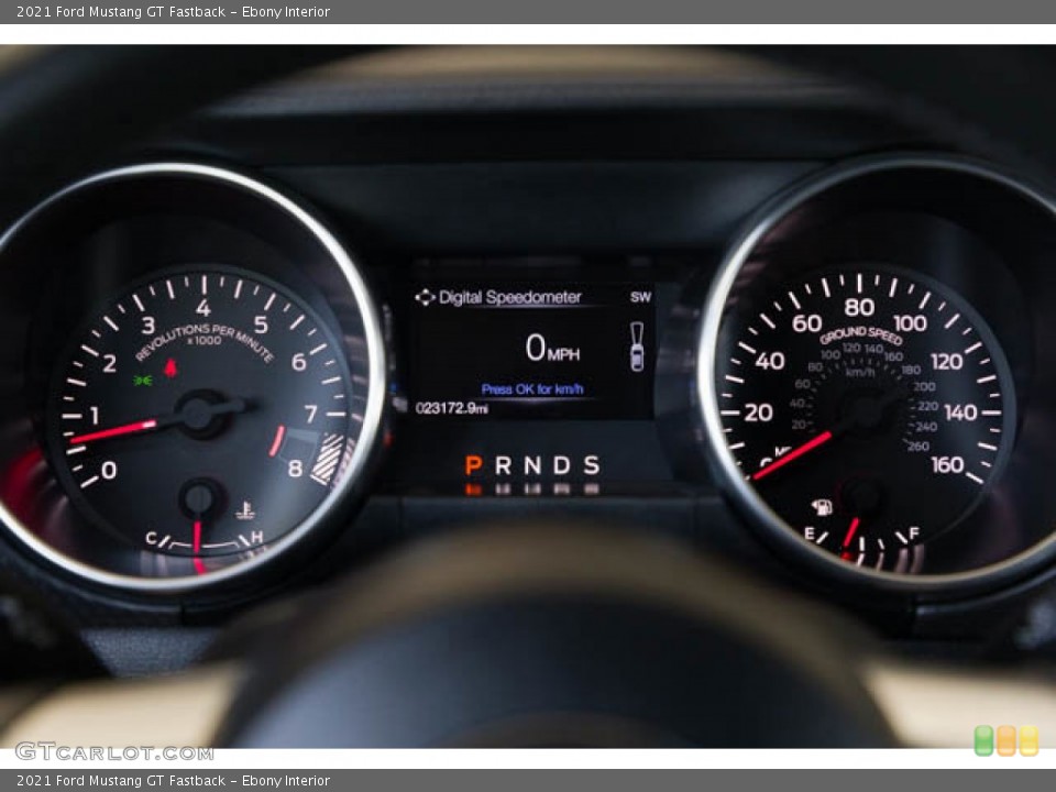 Ebony Interior Gauges for the 2021 Ford Mustang GT Fastback #144419368
