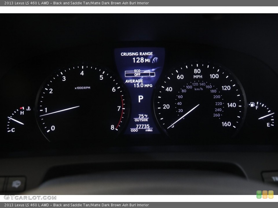 Black and Saddle Tan/Matte Dark Brown Ash Burl Interior Gauges for the 2013 Lexus LS 460 L AWD #144419818