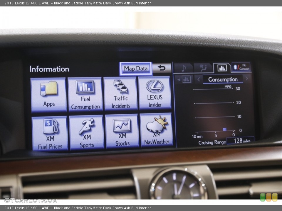 Black and Saddle Tan/Matte Dark Brown Ash Burl Interior Controls for the 2013 Lexus LS 460 L AWD #144419884