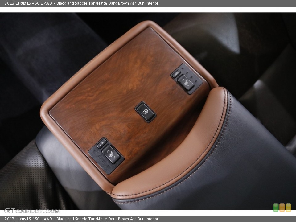 Black and Saddle Tan/Matte Dark Brown Ash Burl Interior Controls for the 2013 Lexus LS 460 L AWD #144419989