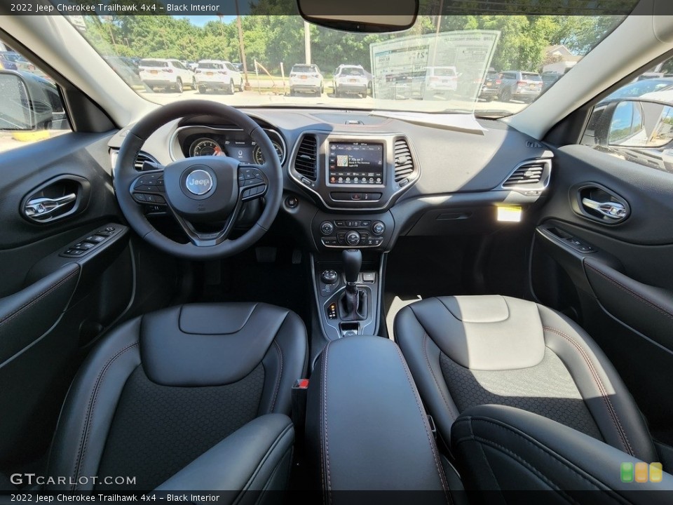 Black Interior Photo for the 2022 Jeep Cherokee Trailhawk 4x4 #144421352