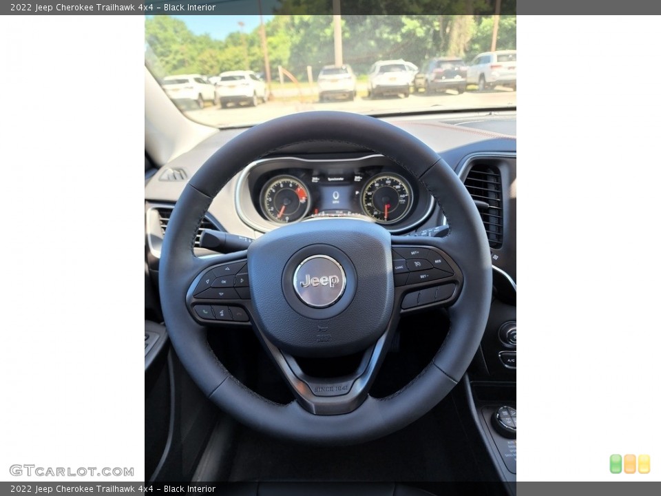 Black Interior Steering Wheel for the 2022 Jeep Cherokee Trailhawk 4x4 #144421367