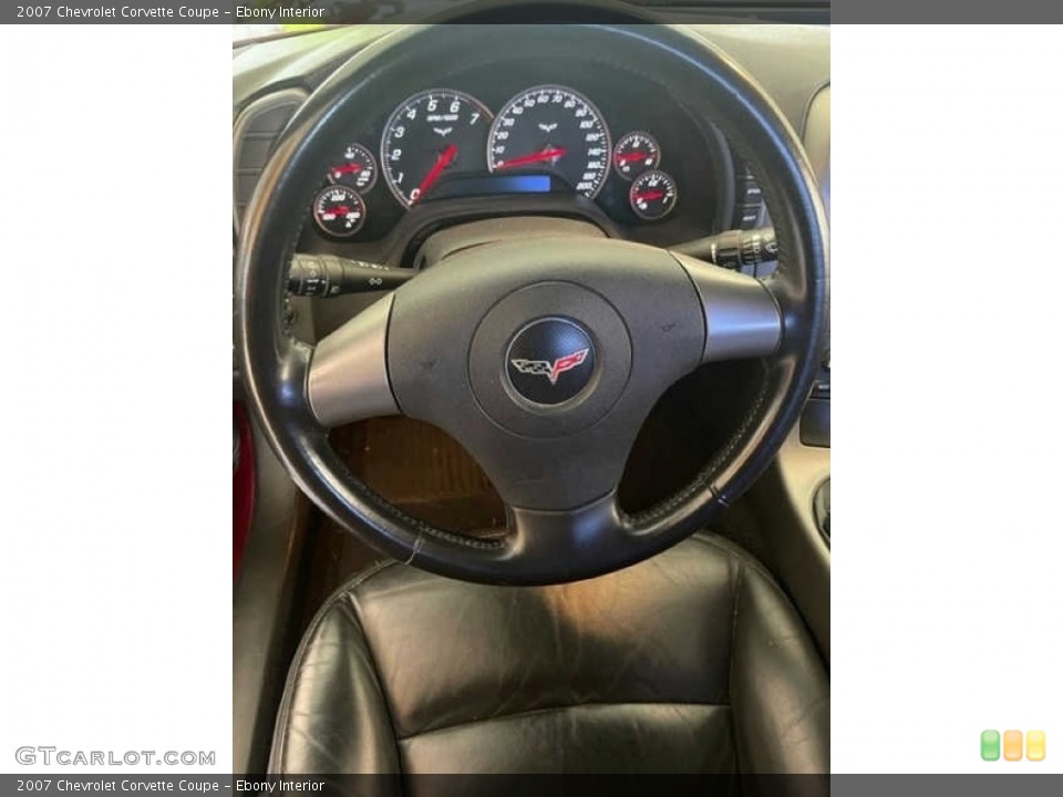 Ebony Interior Steering Wheel for the 2007 Chevrolet Corvette Coupe #144422525
