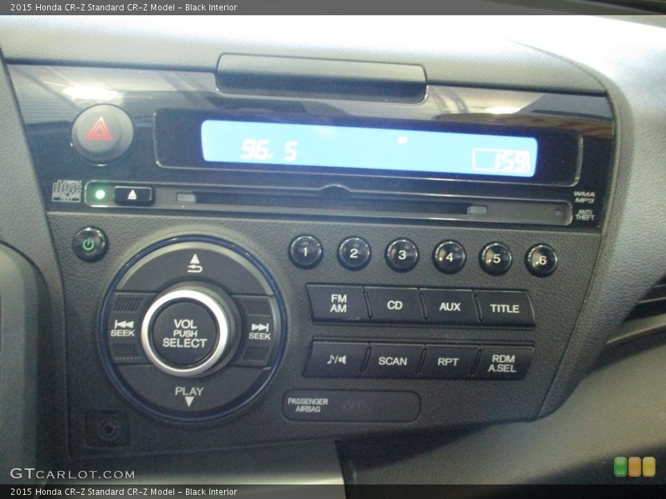 Black Interior Controls for the 2015 Honda CR-Z  #144422627