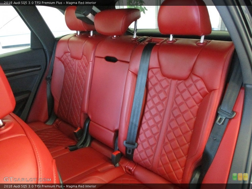Magma Red Interior Rear Seat for the 2018 Audi SQ5 3.0 TFSI Premium Plus #144422738