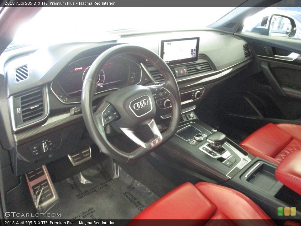Magma Red Interior Dashboard for the 2018 Audi SQ5 3.0 TFSI Premium Plus #144422750