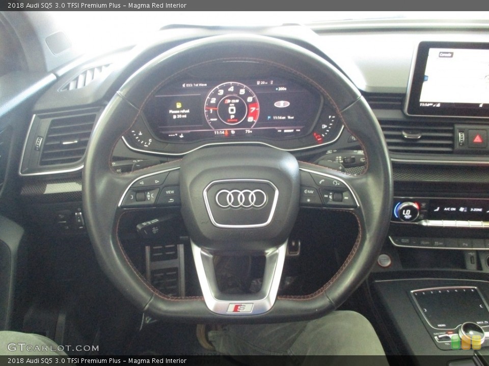 Magma Red Interior Steering Wheel for the 2018 Audi SQ5 3.0 TFSI Premium Plus #144422765