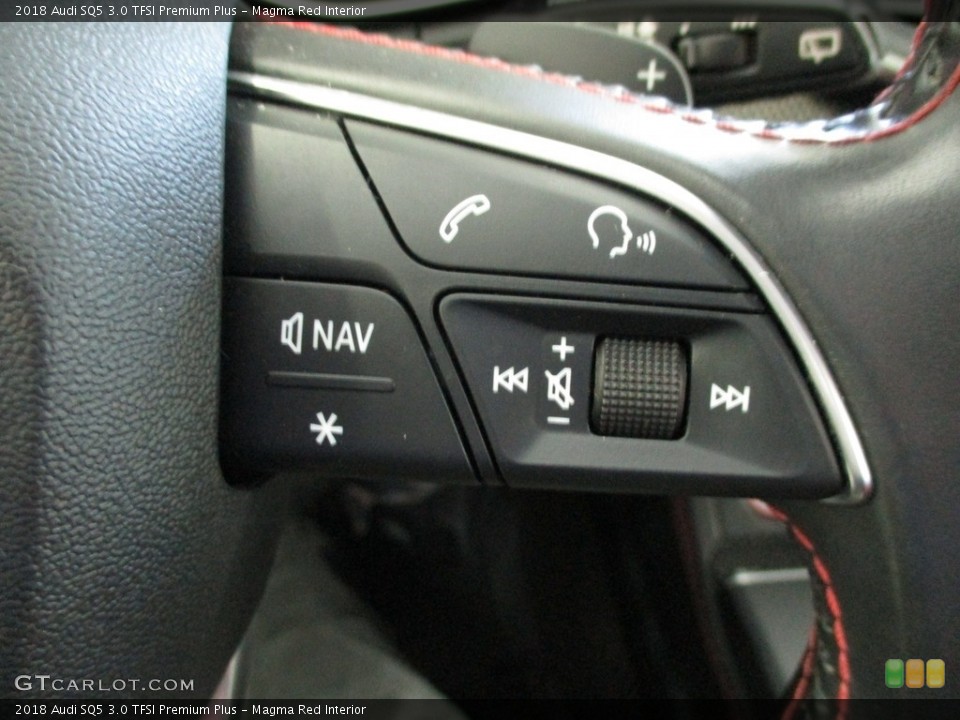 Magma Red Interior Steering Wheel for the 2018 Audi SQ5 3.0 TFSI Premium Plus #144422774