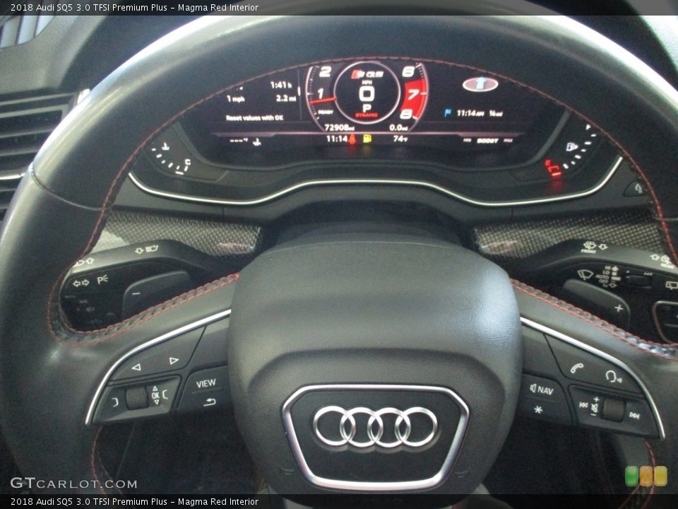 Magma Red Interior Steering Wheel for the 2018 Audi SQ5 3.0 TFSI Premium Plus #144422777