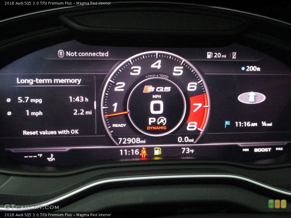 Magma Red Interior Gauges for the 2018 Audi SQ5 3.0 TFSI Premium Plus #144422819