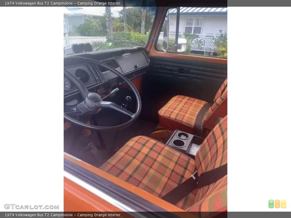 Camping Orange Interior Photo for the 1974 Volkswagen Bus T2 Campmobile #144423492