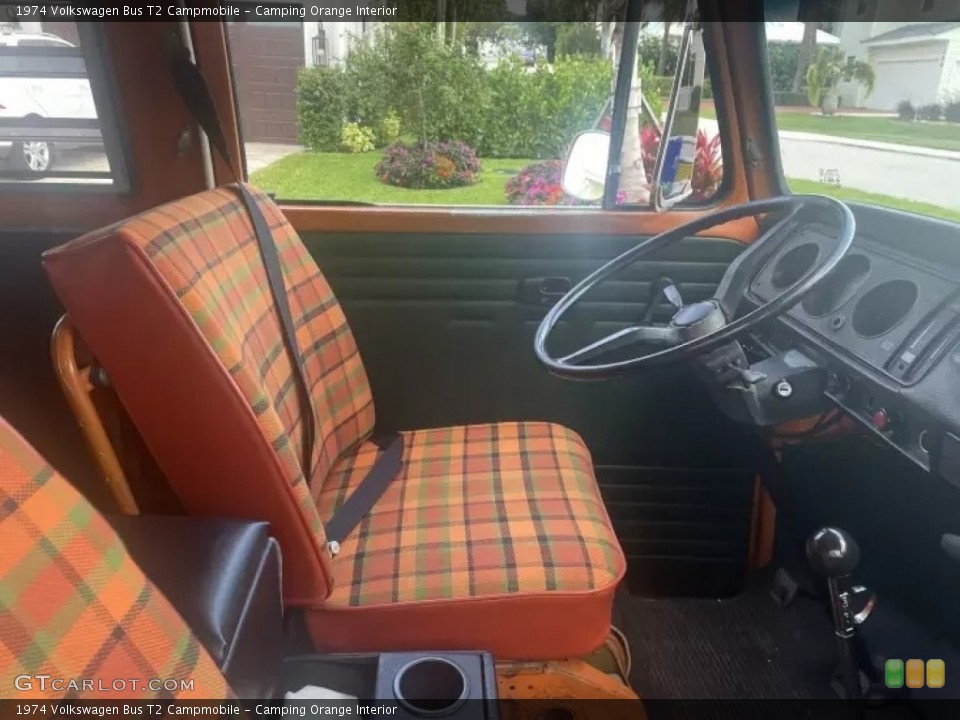 Camping Orange Interior Front Seat for the 1974 Volkswagen Bus T2 Campmobile #144423534