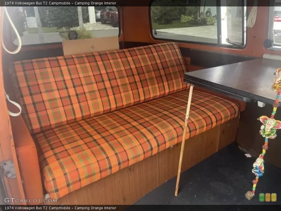 Camping Orange Interior Rear Seat for the 1974 Volkswagen Bus T2 Campmobile #144423567