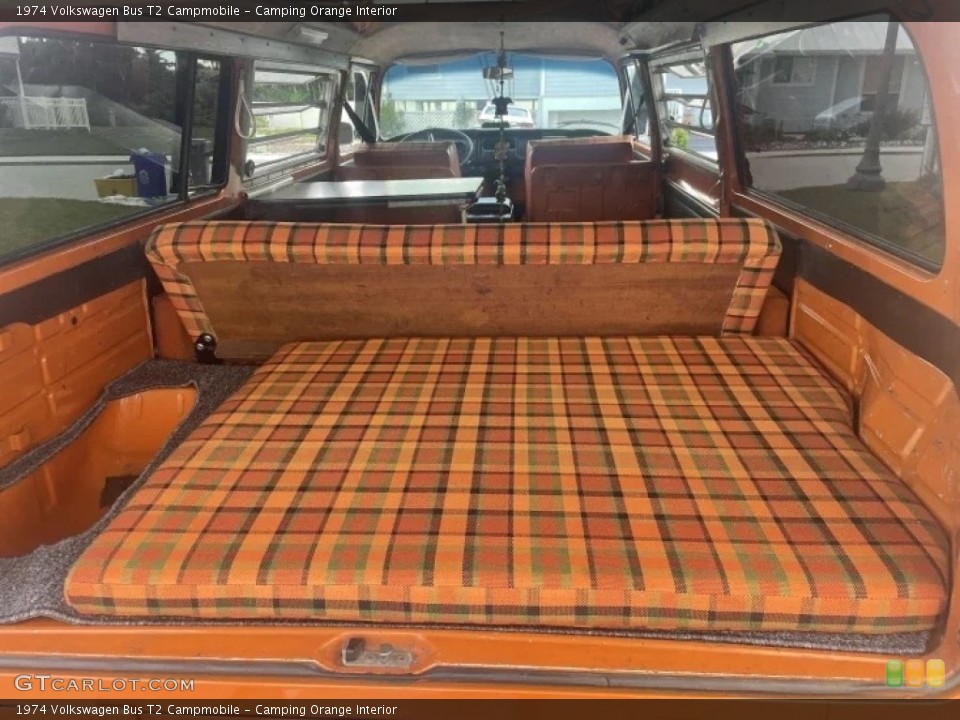 Camping Orange Interior Rear Seat for the 1974 Volkswagen Bus T2 Campmobile #144423602