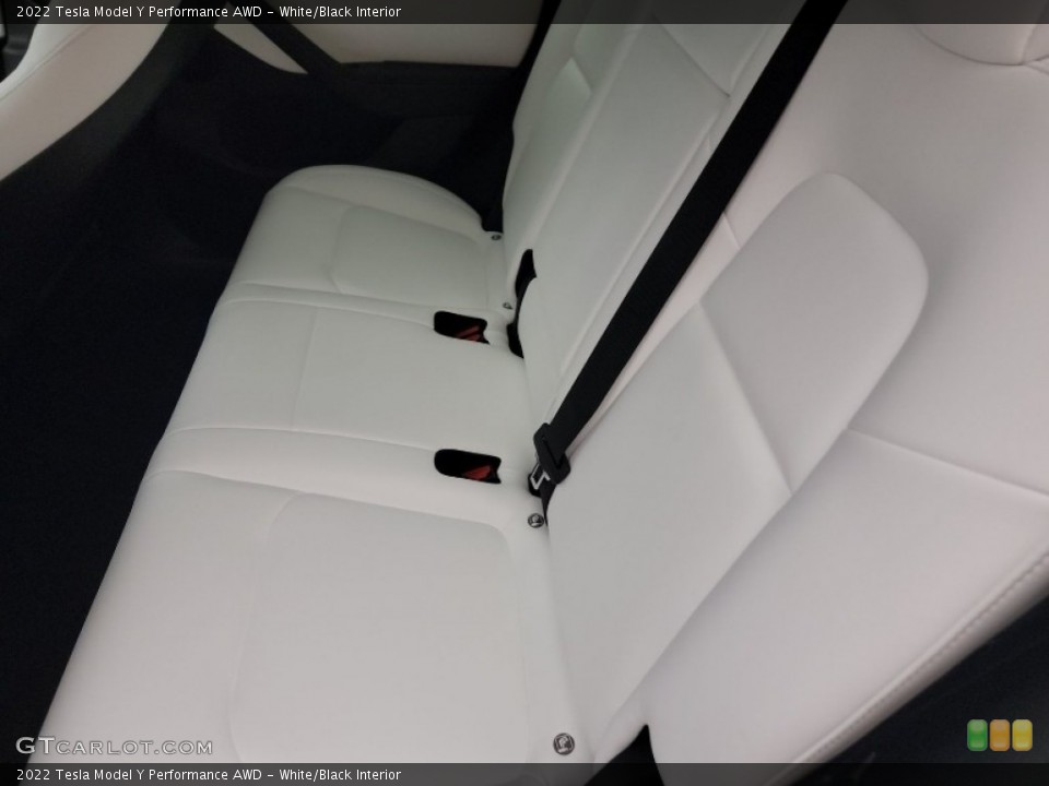 White/Black Interior Rear Seat for the 2022 Tesla Model Y Performance AWD #144426550