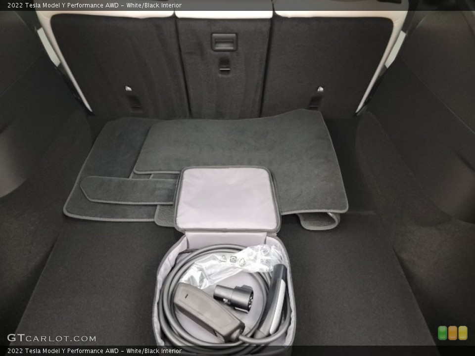 White/Black Interior Trunk for the 2022 Tesla Model Y Performance AWD #144426577