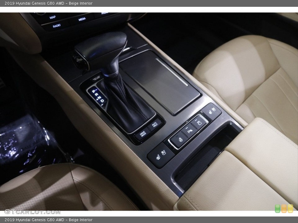 Beige Interior Transmission for the 2019 Hyundai Genesis G80 AWD #144427747