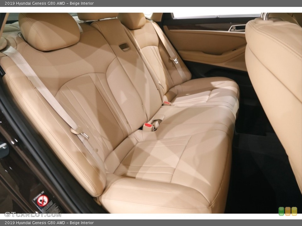 Beige Interior Rear Seat for the 2019 Hyundai Genesis G80 AWD #144427816