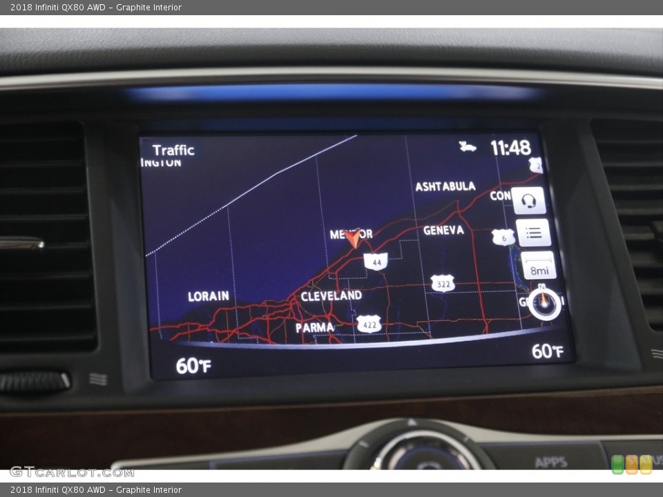 Graphite Interior Navigation for the 2018 Infiniti QX80 AWD #144428905