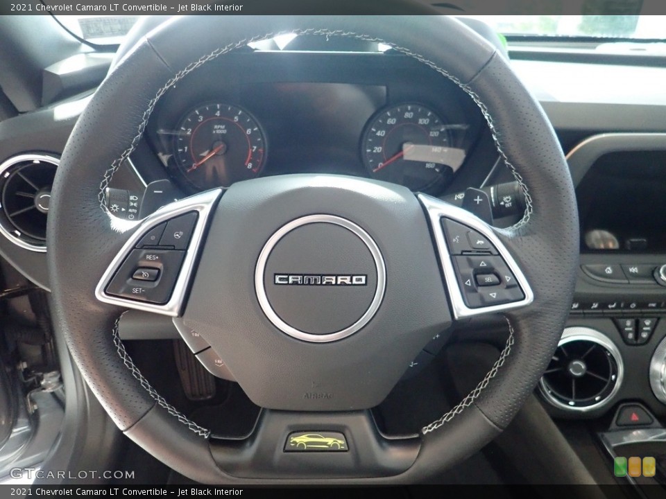 Jet Black Interior Steering Wheel for the 2021 Chevrolet Camaro LT Convertible #144434265