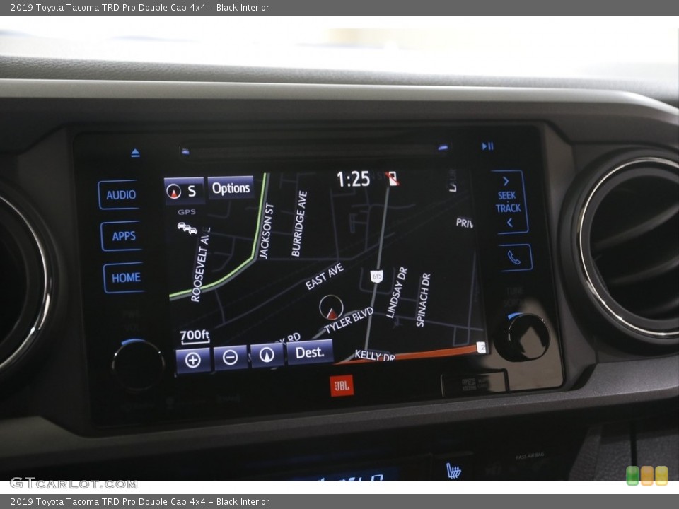 Black Interior Navigation for the 2019 Toyota Tacoma TRD Pro Double Cab 4x4 #144434589