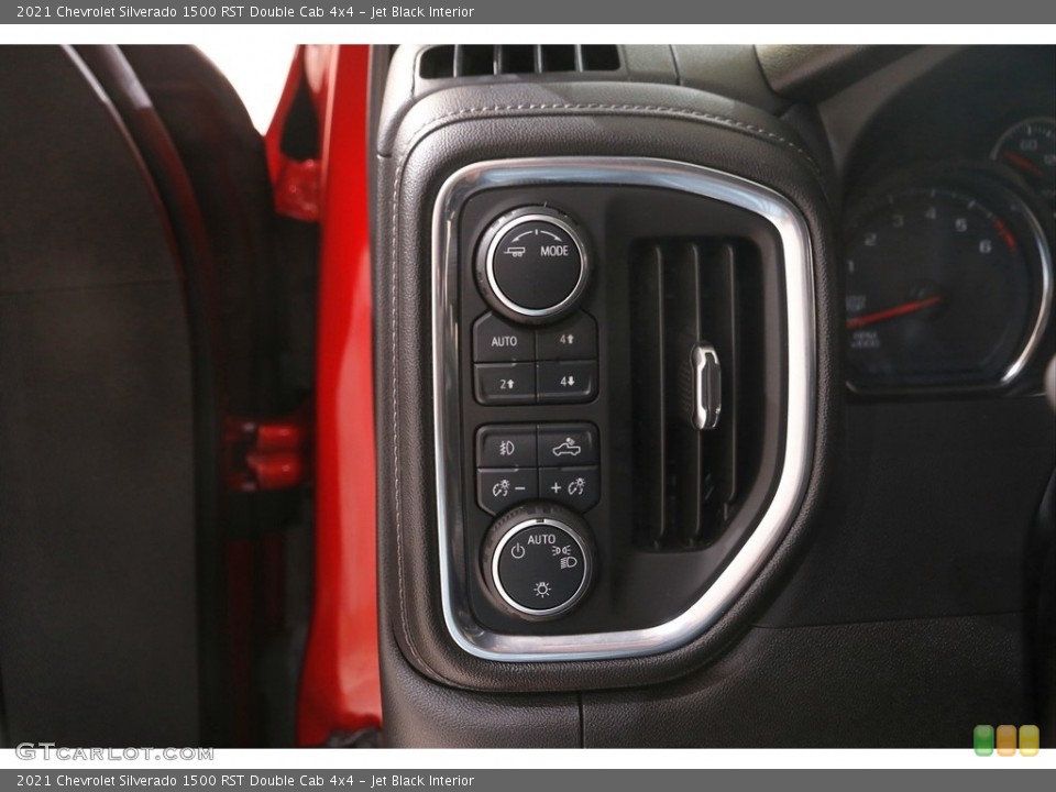 Jet Black Interior Controls for the 2021 Chevrolet Silverado 1500 RST Double Cab 4x4 #144436341