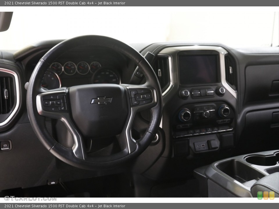Jet Black Interior Dashboard for the 2021 Chevrolet Silverado 1500 RST Double Cab 4x4 #144436356