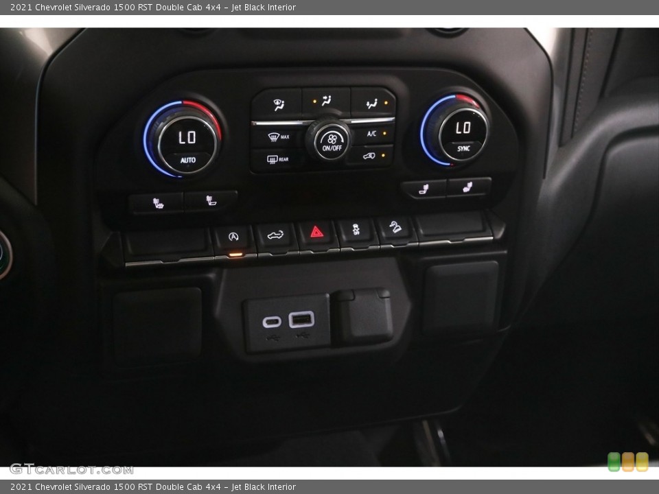 Jet Black Interior Controls for the 2021 Chevrolet Silverado 1500 RST Double Cab 4x4 #144436440