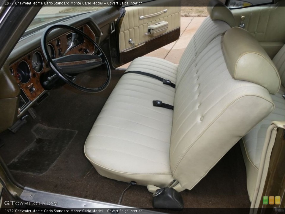 Covert Beige Interior Photo for the 1972 Chevrolet Monte Carlo  #144437417