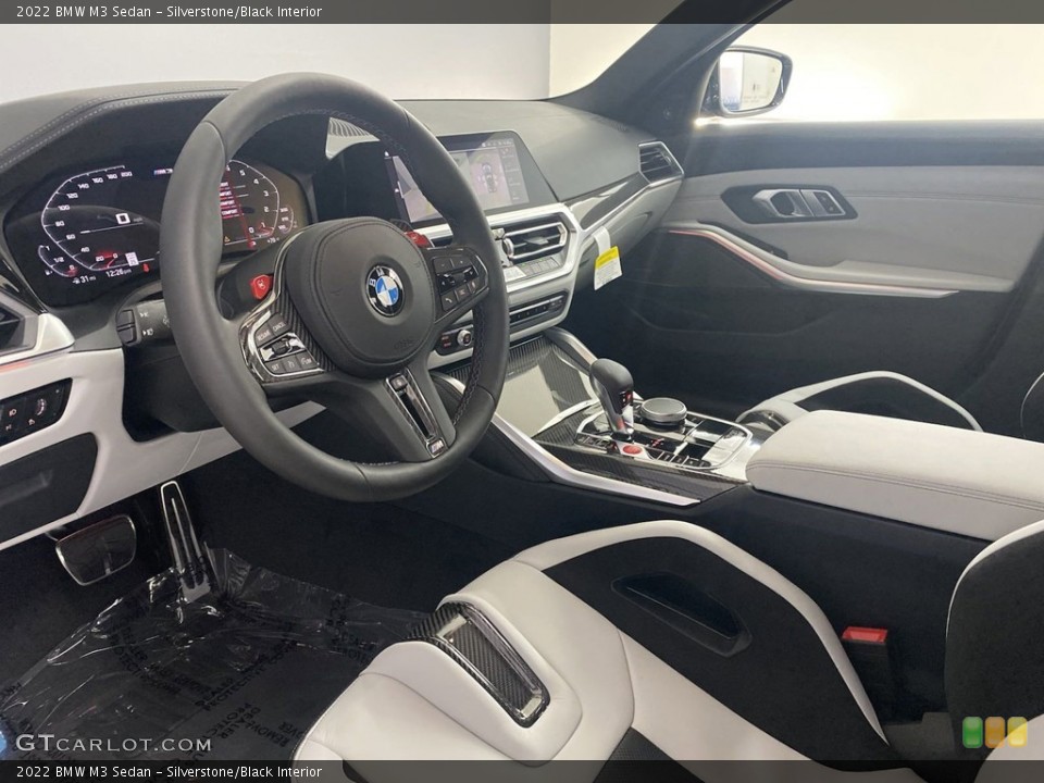 Silverstone/Black Interior Photo for the 2022 BMW M3 Sedan #144438681