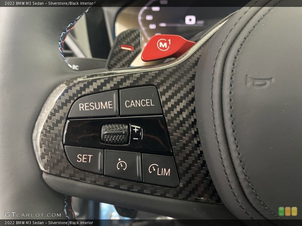 Silverstone/Black Interior Steering Wheel for the 2022 BMW M3 Sedan #144438759