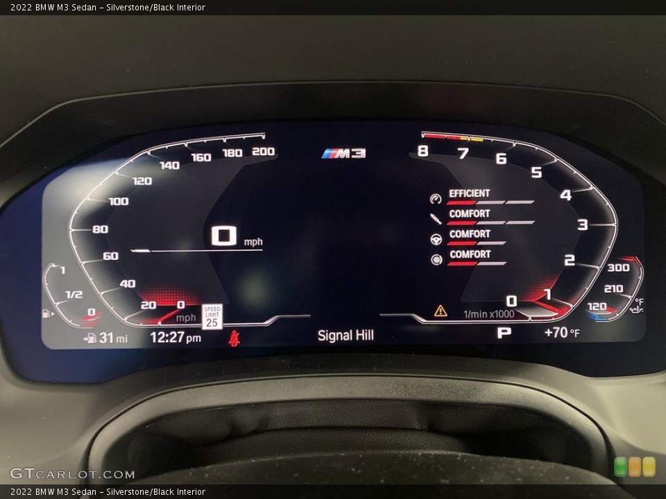 Silverstone/Black Interior Gauges for the 2022 BMW M3 Sedan #144438816