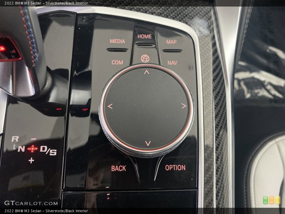 Silverstone/Black Interior Controls for the 2022 BMW M3 Sedan #144439023