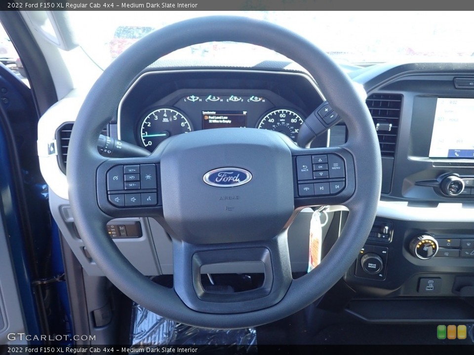 Medium Dark Slate Interior Steering Wheel for the 2022 Ford F150 XL Regular Cab 4x4 #144442784