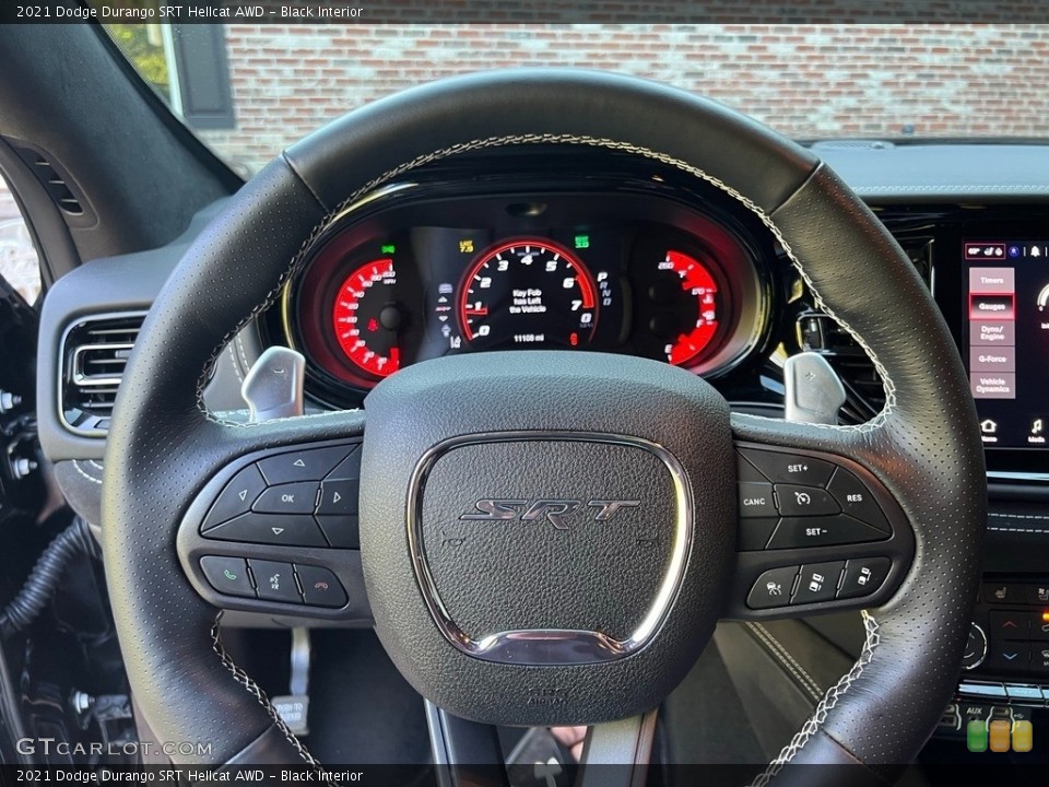 Black Interior Steering Wheel for the 2021 Dodge Durango SRT Hellcat AWD #144444230