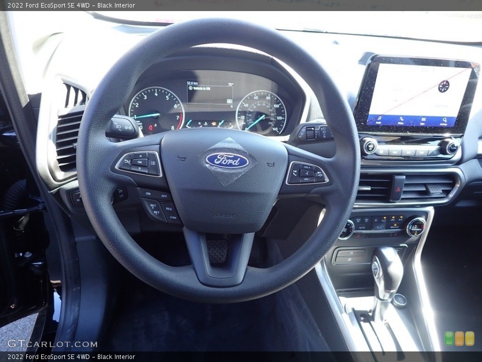 Black Interior Steering Wheel for the 2022 Ford EcoSport SE 4WD #144445544