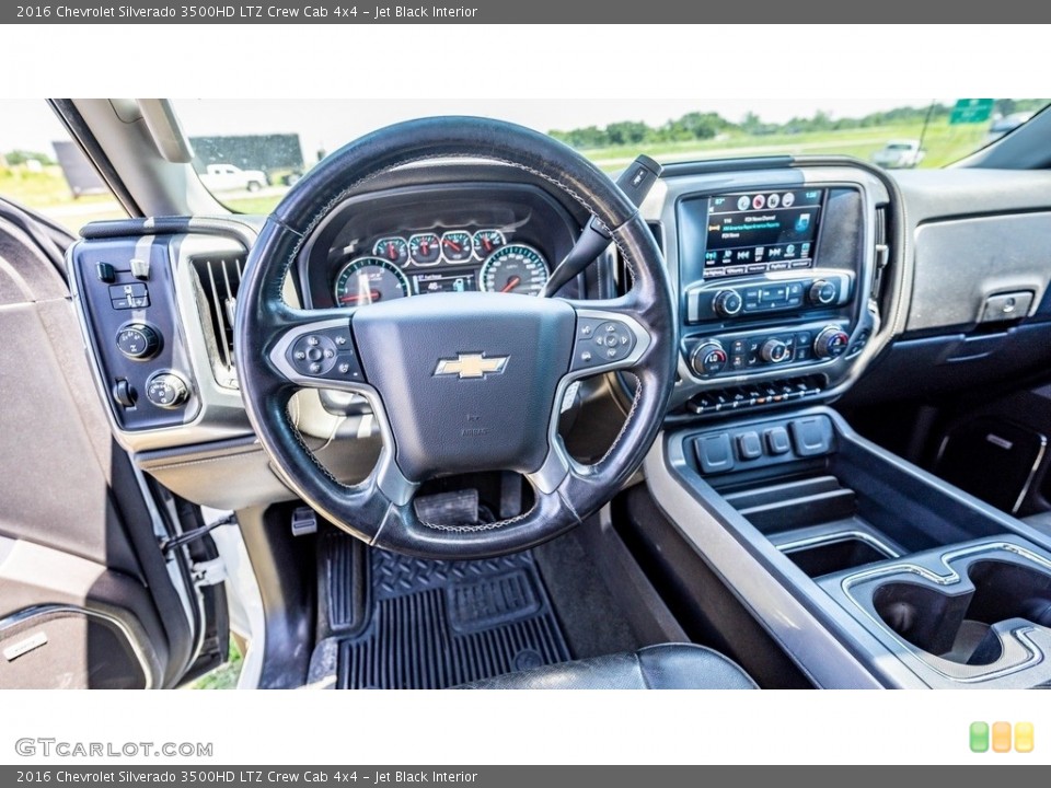 Jet Black Interior Steering Wheel for the 2016 Chevrolet Silverado 3500HD LTZ Crew Cab 4x4 #144446618