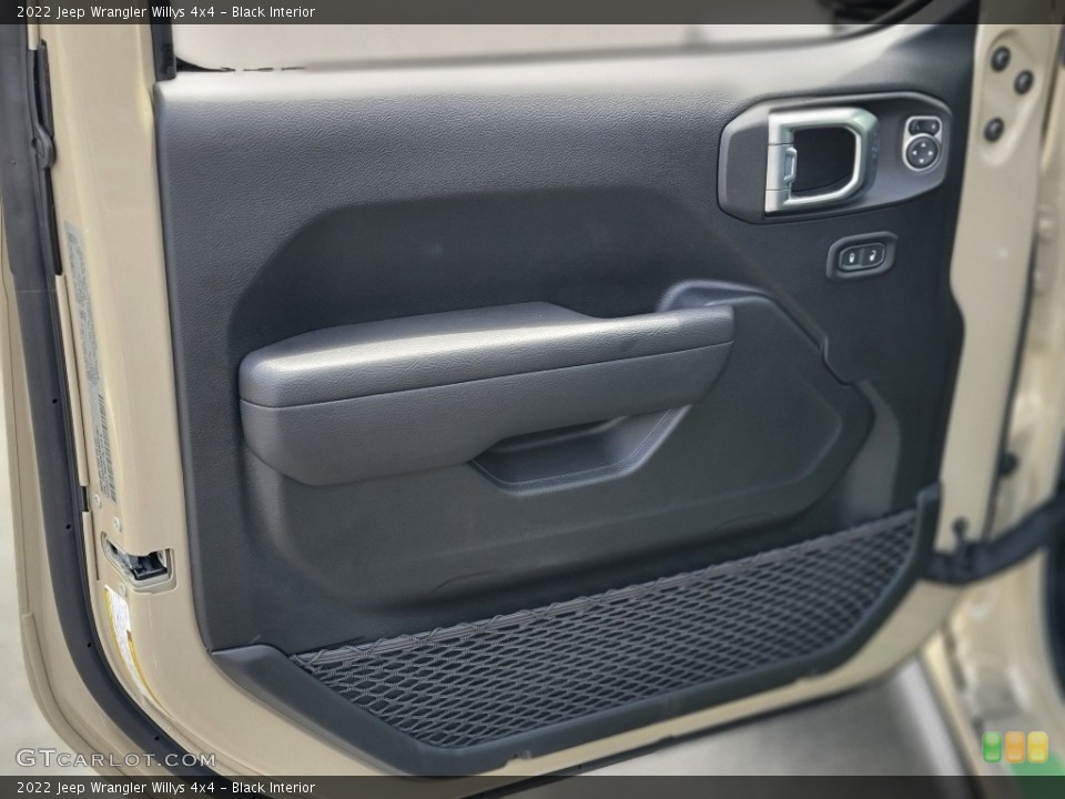 Black Interior Door Panel for the 2022 Jeep Wrangler Willys 4x4 #144446831